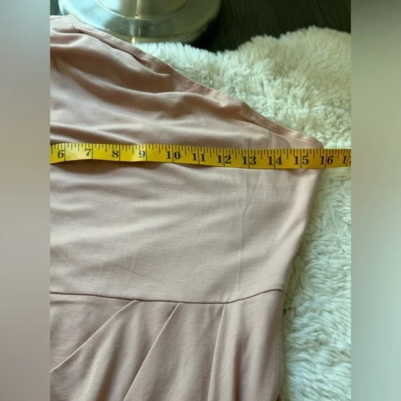 PRETTYGARDEN Women's Ruched Bodycon Pink Dress One Shoulder Sleeveless Small - Picture 5 of 8